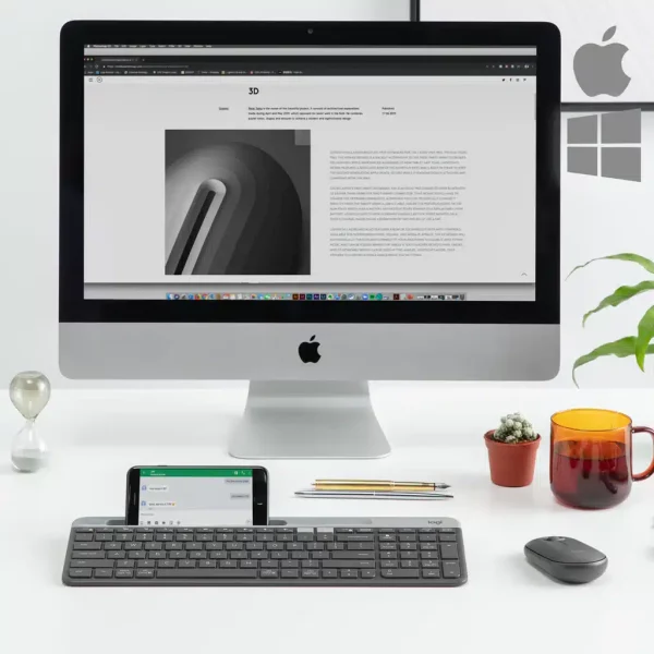 ⁦Logitech K580 Slim Multi Device Wireless Keyboard⁩ - الصورة ⁦3⁩