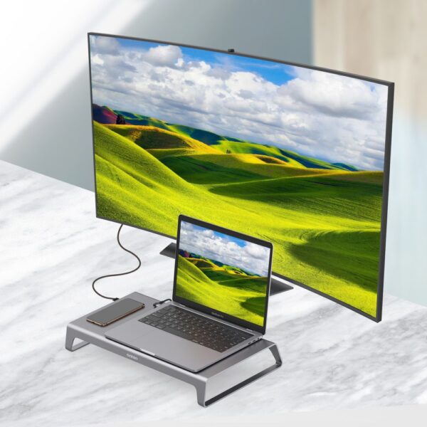 ⁦Onten 95109 Hubs Adapter Connector Docking Station 11 in 1 Type-C Wireless Charger Dock Hubs⁩ - الصورة ⁦2⁩