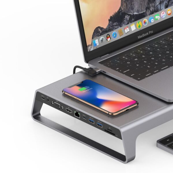 ⁦Onten 95109 Hubs Adapter Connector Docking Station 11 in 1 Type-C Wireless Charger Dock Hubs⁩ - الصورة ⁦6⁩