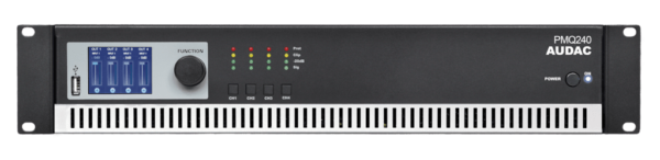 AUDAC PMQ240 WAVEDYNAMICS™ QUAD-CHANNEL 100V POWER AMPLIFIER