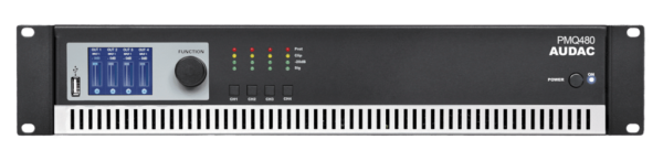 AUDAC PMQ480 WAVEDYNAMICS™ QUAD-CHANNEL 100V POWER AMPLIFIER