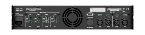 AUDAC PMQ480 WAVEDYNAMICS™ QUAD-CHANNEL 100V POWER AMPLIFIER - Image 2