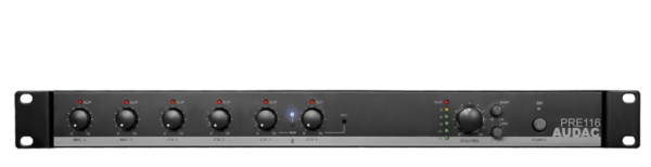 AUDAC PRE116 6 CHANNEL STEREO PREAMPLIFIER