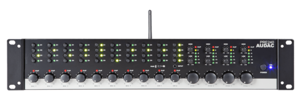AUDAC PRE240 FOUR ZONE -10 CHANNEL STEREO PREAMPLIFIER