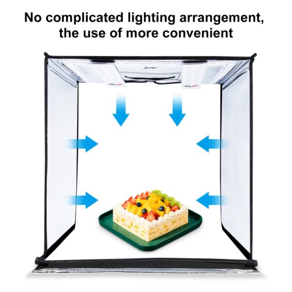 PULUZ 16 inch 40cm Portable Photography Light Tent- Professional Foldable Shooting Lighting Softbox with LED Lights and 6 Color Backdrops - Image 7