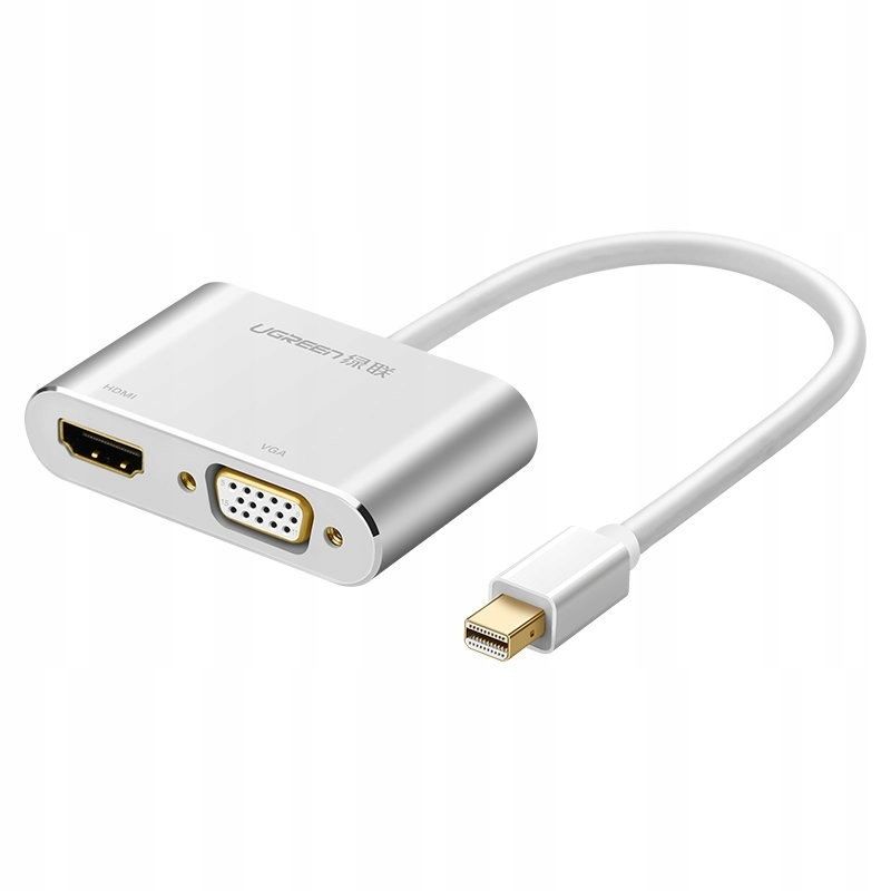 UGREEN Mini DP to HDMI + VGA Converter (Silver)