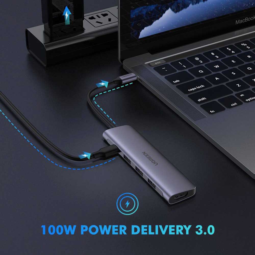 UGREEN 50209 USB Type C to HDMI + USB 3.0*3 + PD Power Converter - Image 5
