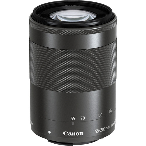 Canon EF-M 55-200mm f-4.5-6.3 IS STM Lens (Black)