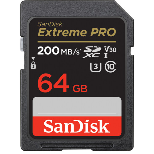 SanDisk Extreme PRO 200MB-s UHS-I SDXC Memory Card 64GB