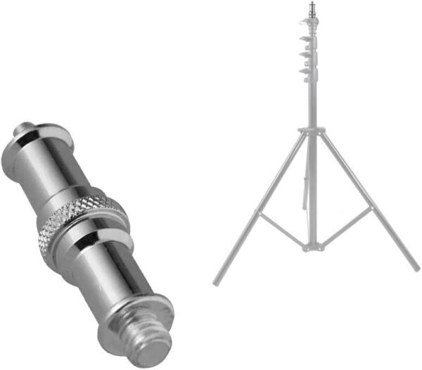 Standard 1/4 to 3/8 inch Metal Male Convertor Threaded Screw Adapter Spigot Stud for Studio Light Stand - Image 2
