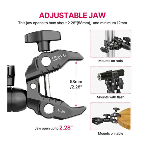 ⁦Ulanzi R096 Double Super Clamp⁩ - الصورة ⁦7⁩