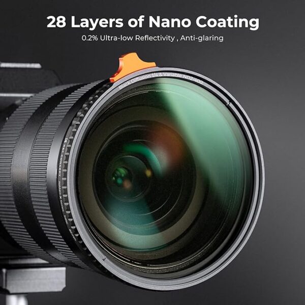 K&F Concept 82mm Black Diffusion Mist 1/4 Effect & Variable ND2-400 Lens Filter - Image 4