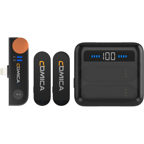 Comica Audio Vimo S MI 2-Person Wireless Microphone System with Lightning Connector for iOS Devices
