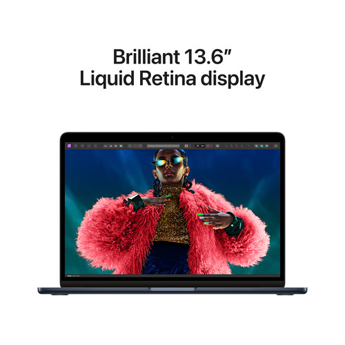 Apple M3 chip with 8-core CPU and 8-core GPU - 8GB - 256GB SSD - Midnight - الصورة 5