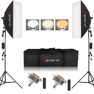 Generic Light Kit 2pc With Soft Box LED 2X150W