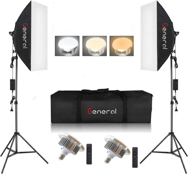 Generic Light Kit 2pc With Soft Box LED 2X150W