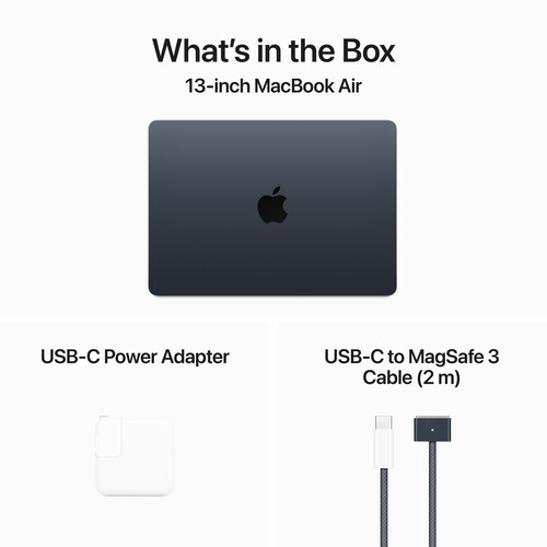 Apple M3 chip with 8-core CPU and 8-core GPU - 8GB - 256GB SSD - Midnight - الصورة 9