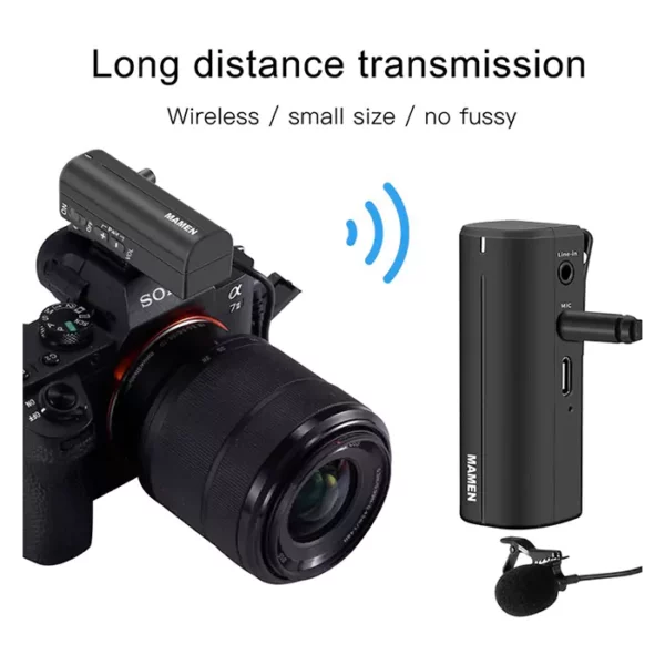 ⁦Mamen 2.4G wireless Lavalier Microphone Kit VMIC-5G⁩ - الصورة ⁦2⁩