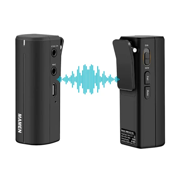 ⁦Mamen 2.4G wireless Lavalier Microphone Kit VMIC-5G⁩ - الصورة ⁦4⁩