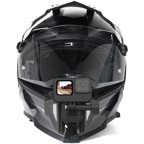 TELESIN Motorcycle Helmet Chin Mount for Action Cameras (2nd Gen- Gray)
