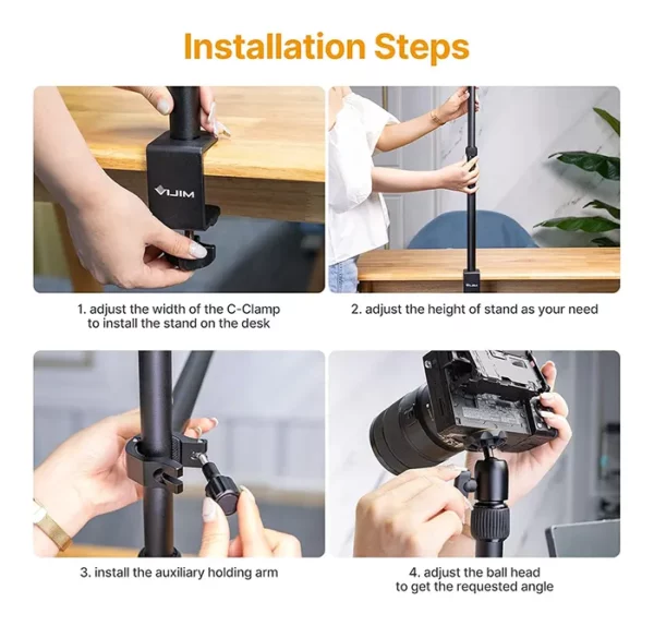 Ulanzi VJIM LS02 Camera Desk Mount with Extension Arm - Image 3