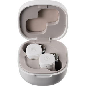 Audio-Technica Consumer ATH-SQ1TW True Wireless In-Ear Headphones (Popcorn White)