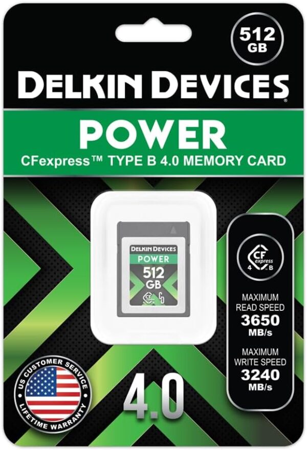 ⁦Delkin Devices 512GB POWER 4.0 CFexpress Type B Memory Card⁩ - الصورة ⁦2⁩