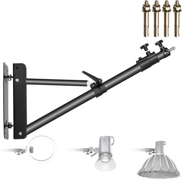 NEEWER Wall Mounted Boom Arm with Triangle Base