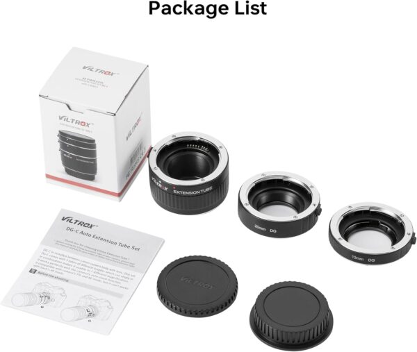 VILTROX DG-C AF Macro Extension Tube Set for Canon EOS EF & EF-S Mount - Image 4