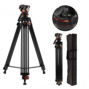 K&F Concept Professional Video Tripod with Fluid Head KF09.147