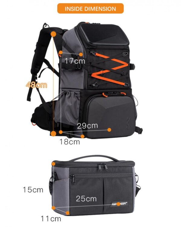 K&F Concept Camera Backpack for Professionals Photographers KF13.107 - Image 2