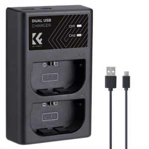 K&F concept Battery Charger Dual Slot Quick Charger for Canon KF28.0007