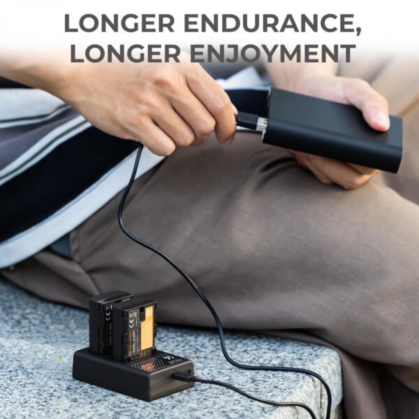 ⁦K&F concept Battery Charger Dual Slot Quick Charger for Canon KF28.0007⁩ - الصورة ⁦7⁩