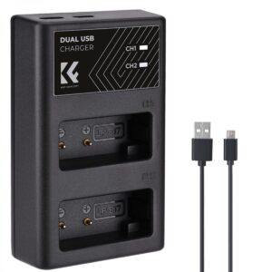 K&F Concept LPE17 Battery Charger Dual Slot Quick Charger for Canon KF28.0008