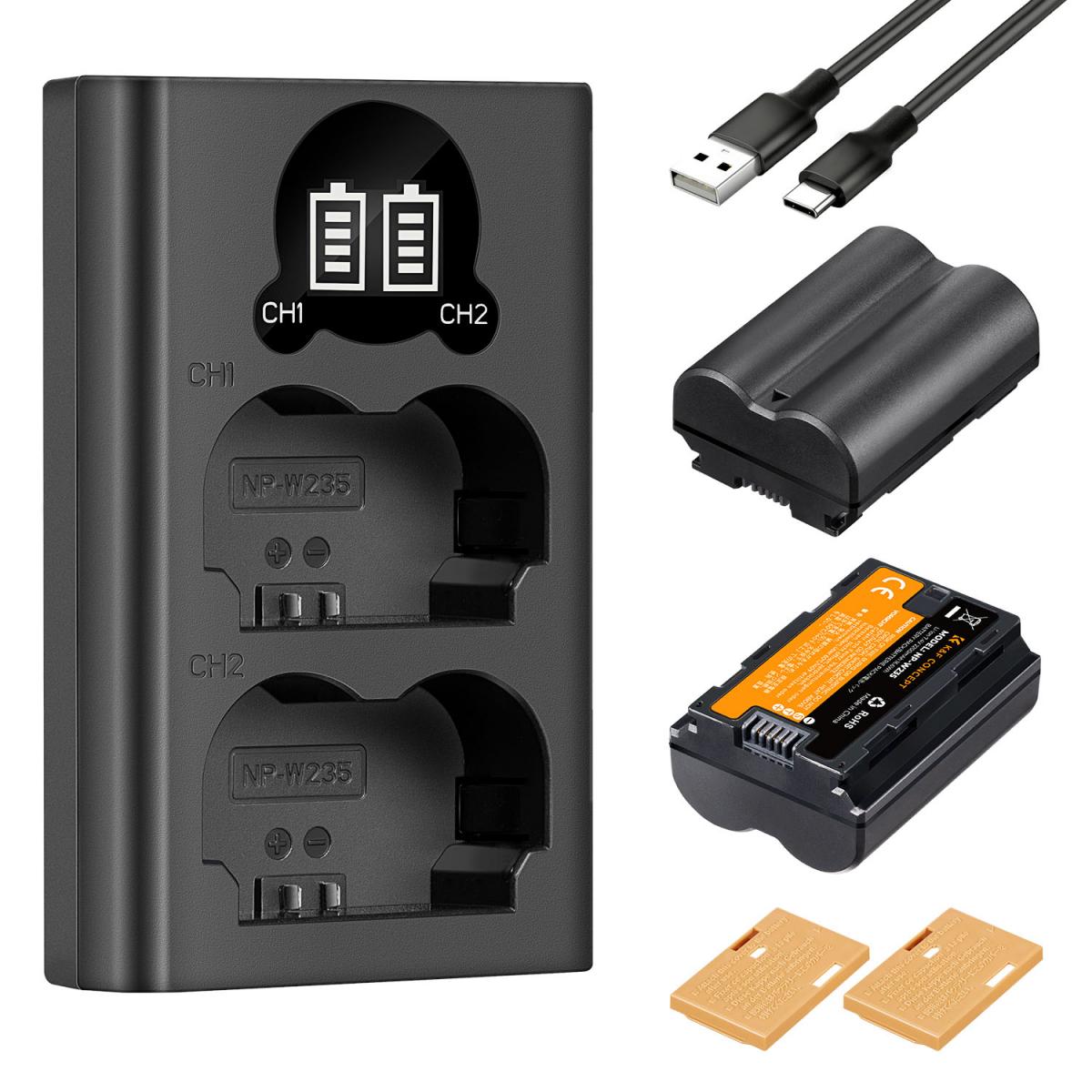 K&F Concept 2200mAh NP-W235 Battery and Charger for Fujifilm