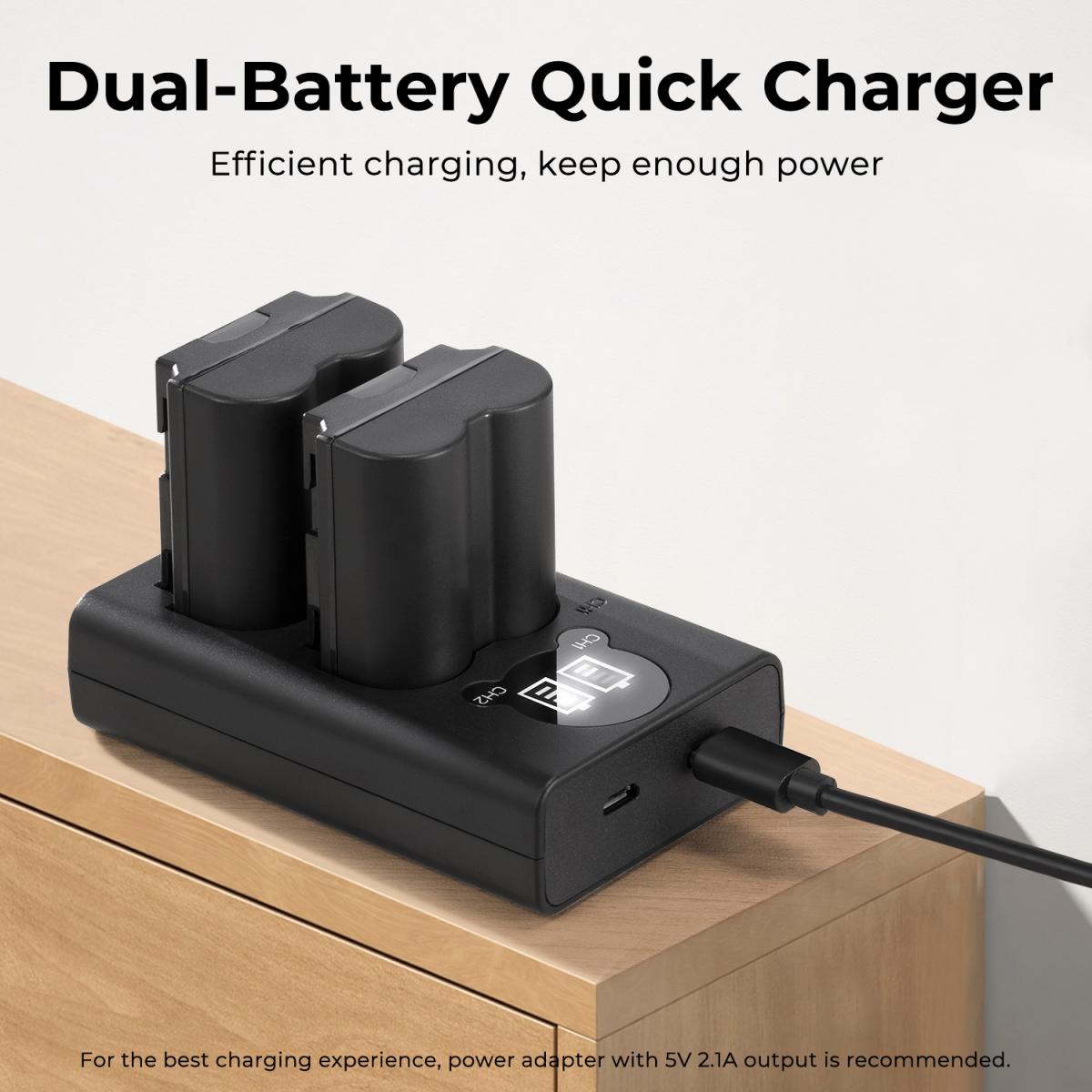 K&F Concept 2200mAh NP-W235 Battery and Charger for Fujifilm - الصورة 4