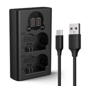 K&F Concept NP W235 Battery Charger with LCD Screen Micro USB and Type C Charger Charger for Fujifilm KF28.0018