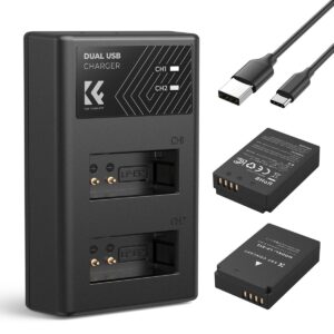 K&F Concept LPE12 Battery and Charger Set with Dual Slot Charger for Canon KF28.0029