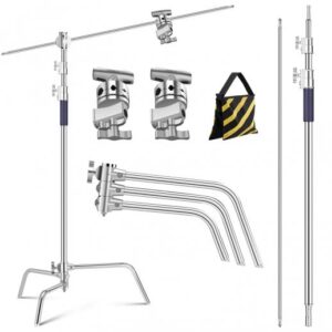 K&F Concept Stainless Steel Heavy Duty C Stand with Boom Arm KF34.037
