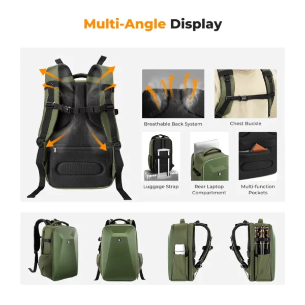 ⁦K&F Concept Camera Backpack for Professionals Photographers - KF13.134V3⁩ - الصورة ⁦3⁩