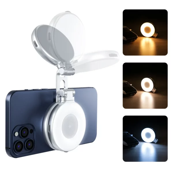 TELESIN Magnetic Selfie Ring Light S5-BGD-01