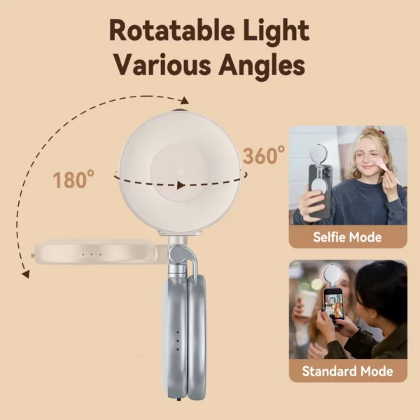 ⁦TELESIN Magnetic Selfie Ring Light S5-BGD-01⁩ - الصورة ⁦4⁩
