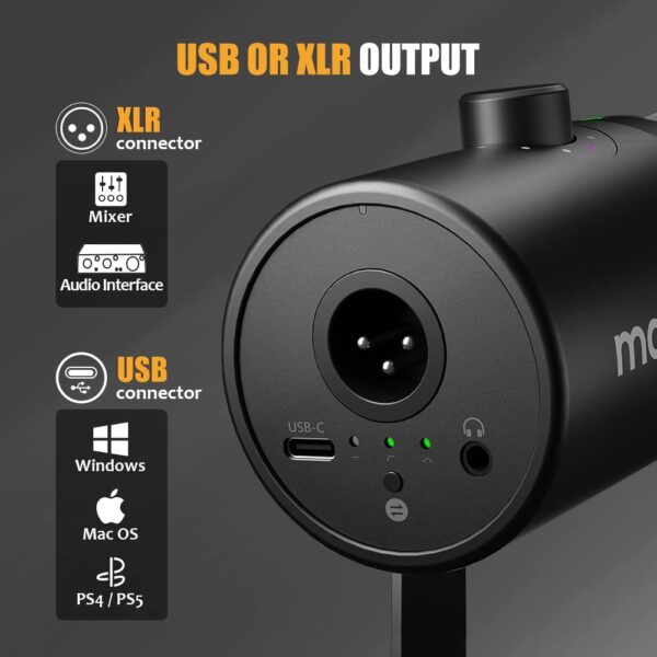⁦MAONO PD400X USB/XLR Dynamic Microphone⁩ - الصورة ⁦3⁩