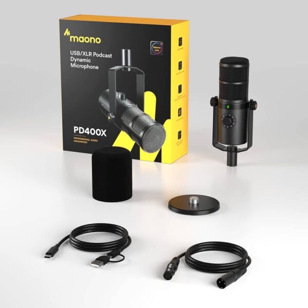 ⁦MAONO PD400X USB/XLR Dynamic Microphone⁩ - الصورة ⁦4⁩