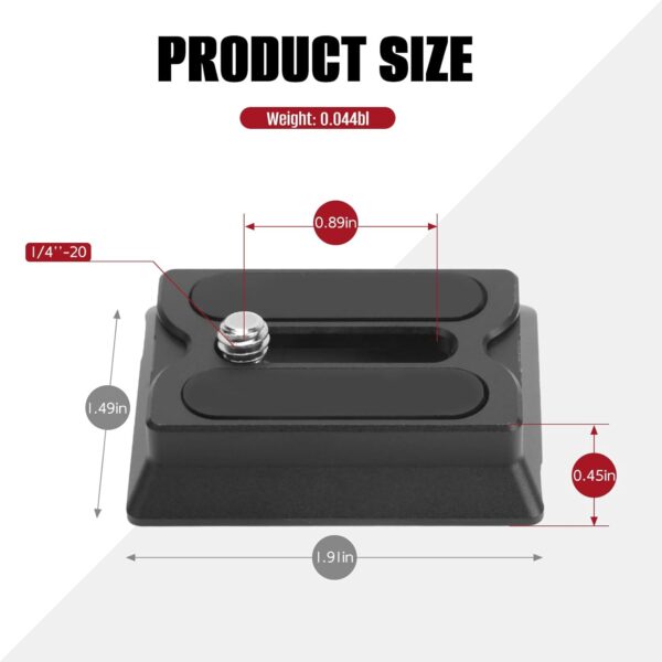 Generic Quick Release Plate for DJI Ronin Rsc2 Rs2 Rs3 Standard - Image 3