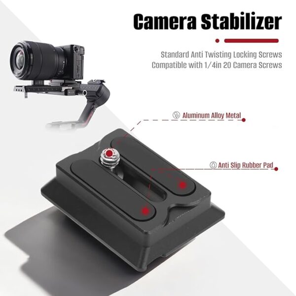 Generic Quick Release Plate for DJI Ronin Rsc2 Rs2 Rs3 Standard - Image 4