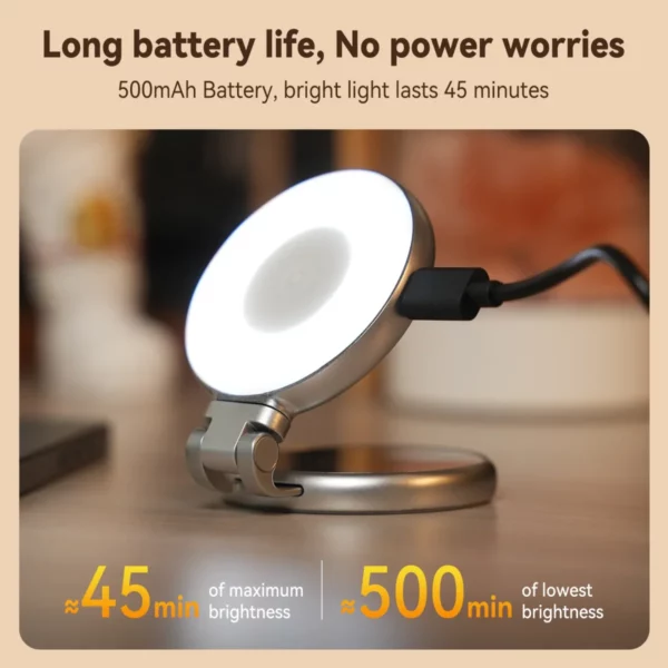 ⁦TELESIN Magnetic Selfie Ring Light S5-BGD-01⁩ - الصورة ⁦2⁩