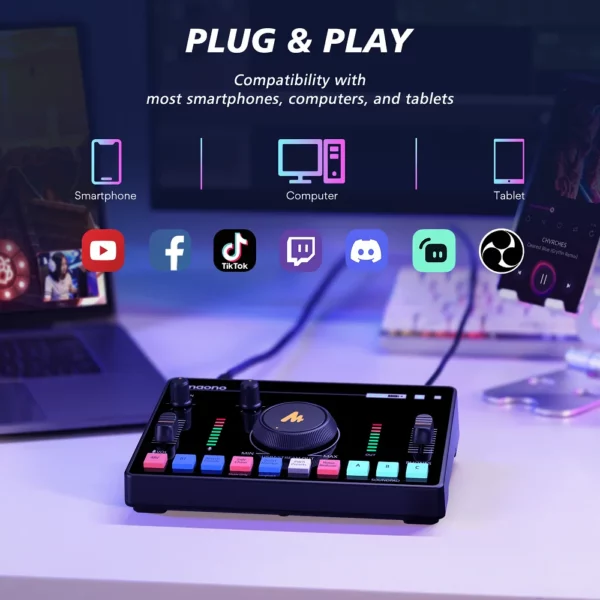 ⁦Maonocaster AMC2 NEO One-Stop Streaming Audio Mixer & Sound Card⁩ - الصورة ⁦2⁩
