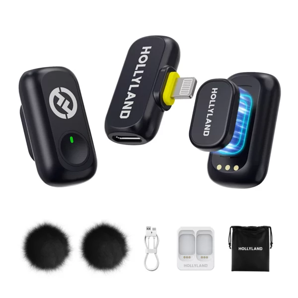 ⁦Hollyland LARK A1 Duo 2-Person Wireless Microphone System Combo⁩ - الصورة ⁦2⁩