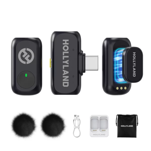 Hollyland LARK A1 Duo 2-Person Wireless Microphone System with USB-C Connector - Image 3